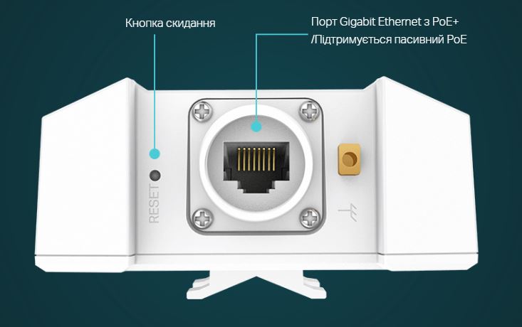 Точка доступу TP-LINK EAP610 OUTDOOR AX1800 1xGE LAN PoE MU-MIMO OFDMA