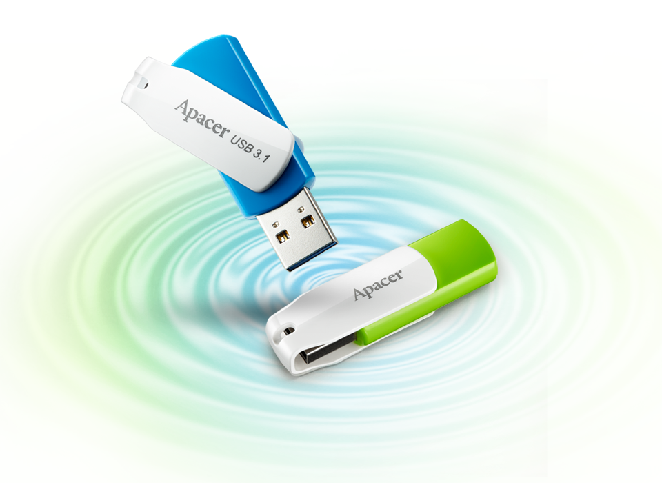 Накопичувач USB 3.1 APACER 32GB Blue/White (AP32GAH357U-1)