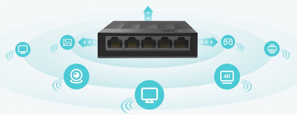 Комутатори TP-LINK LiteWave LS1005G 5xGE некерований настільний