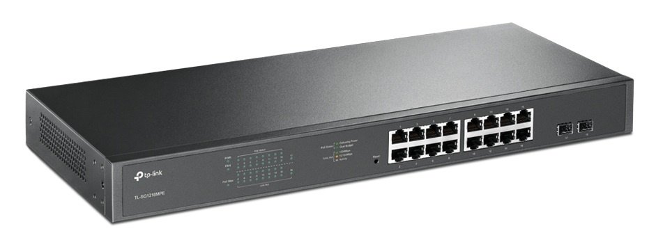 Комутатори TP-LINK TL-SG1218MPE 16x1GE/PoE+192W 2xSFP Smart Rack