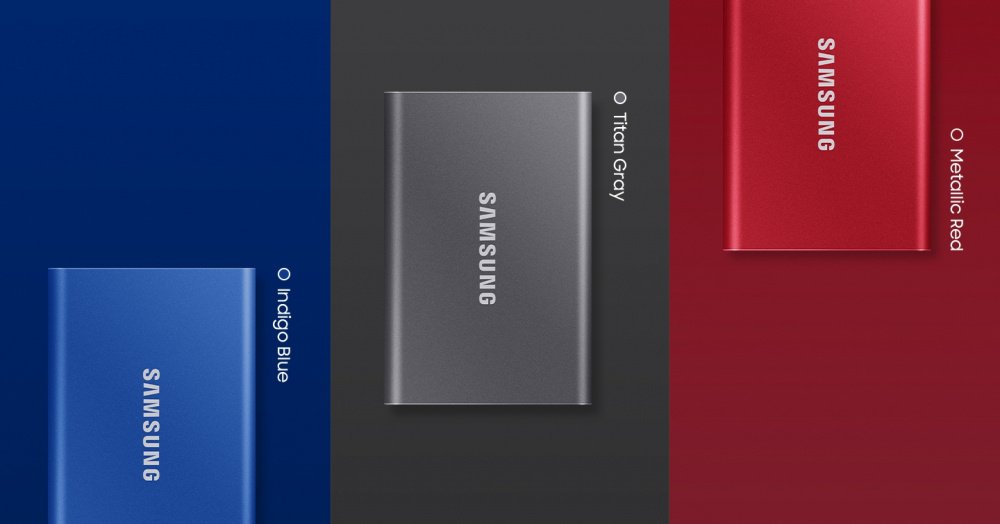 SSD накопичувач SAMSUNG USB Type-C 1TB T7 Titan Gray (MU-PC1T0T/WW)