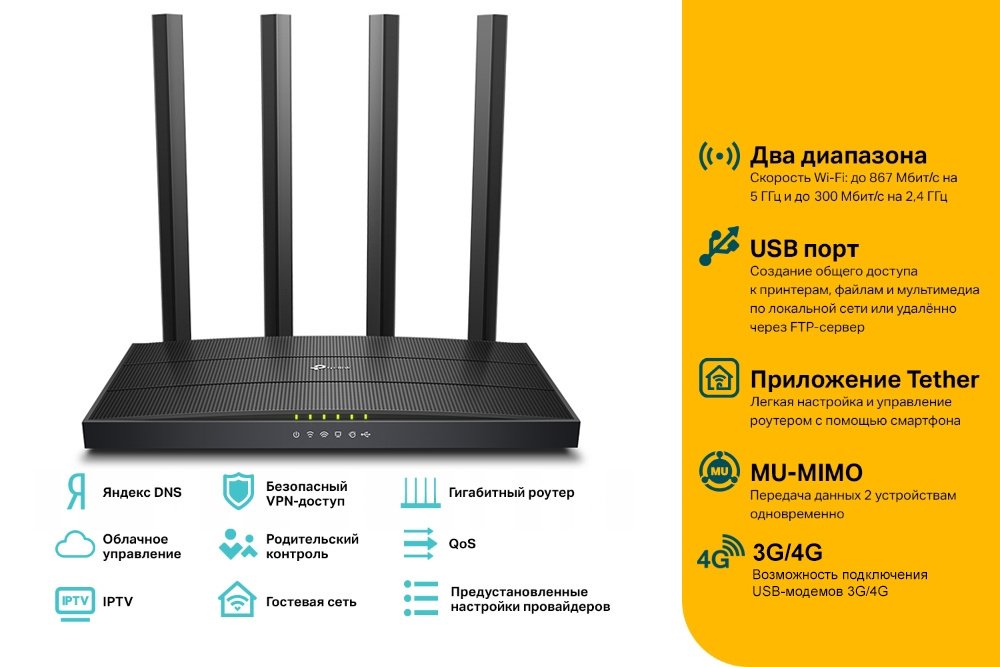 Маршрутизатор TP-Link ARCHER C6U