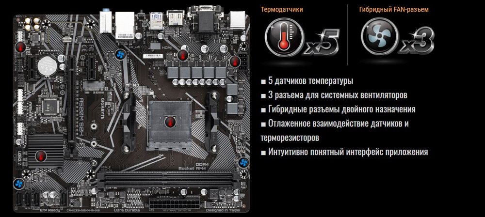 Материнская плата GIGABYTE A520M S2H