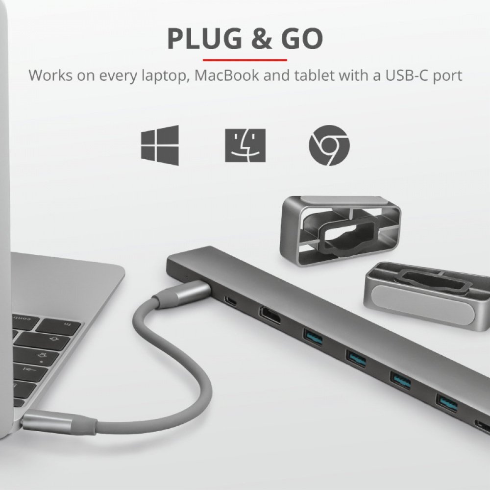 USB-хаб Trust Dalyx Aluminium 10-in-1 USB-C Multi-Port Dock (23417_TRUST)