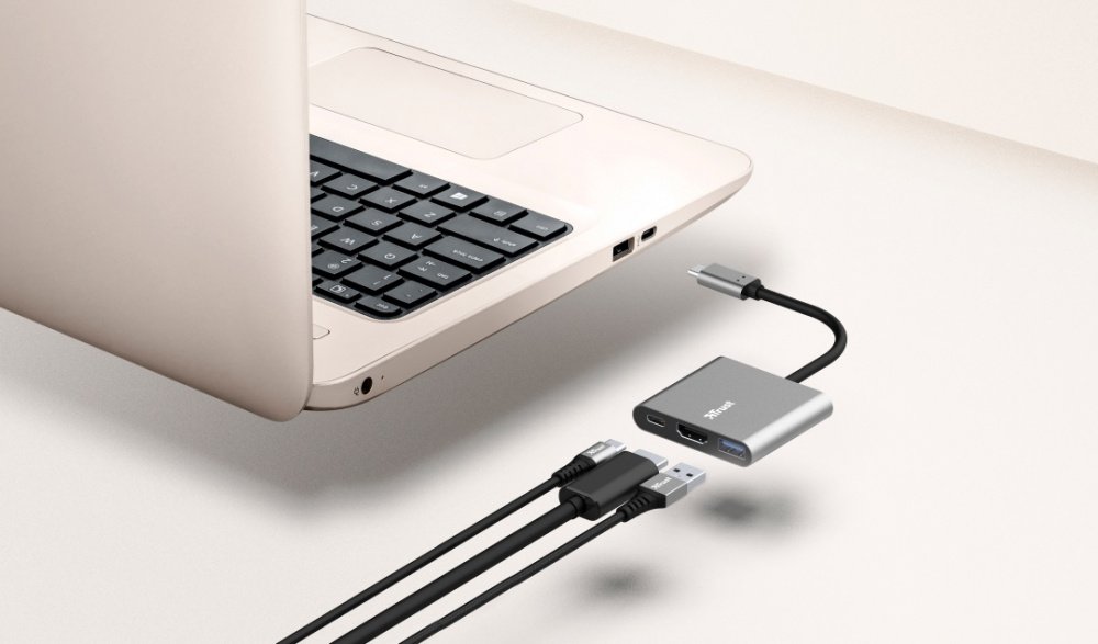 USB-хаб Trust Dalyx Aluminium 3-in-1 Multiport USB-C Adapter (23772_TRUST)