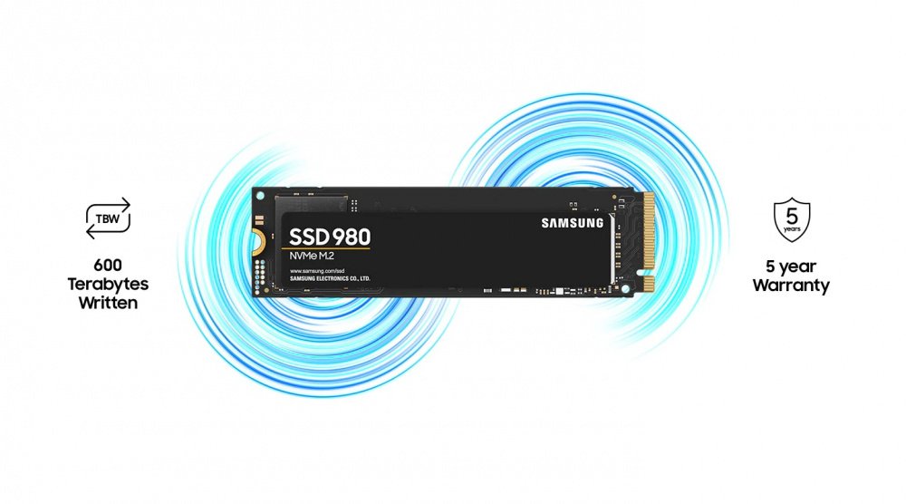 SSD накопичувач M.2 Samsung 980 500GB NVMe PCIe Gen 3.0 x4 2280 (MZ-V8V500BW)