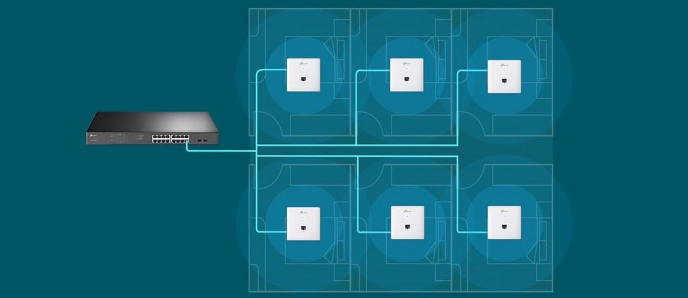 Точка доступу TP-LINK EAP230 WALL AC1200 in 1xGE out 1xGE PoE MU-MIMO під розетку (EAP230-WALL)