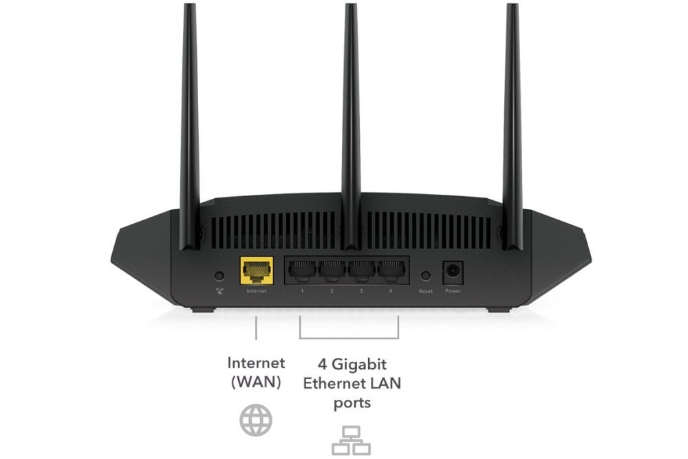 Маршрутизатор NETGEAR RAX10 AX1800 WiFi 6, 4xGE LAN, 1xGE WAN, 3х зовнішн. ант.