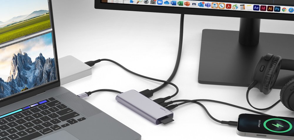 USB хаб Belkin USB-C 7in1 Multiport Dock (AVC009btSGY)