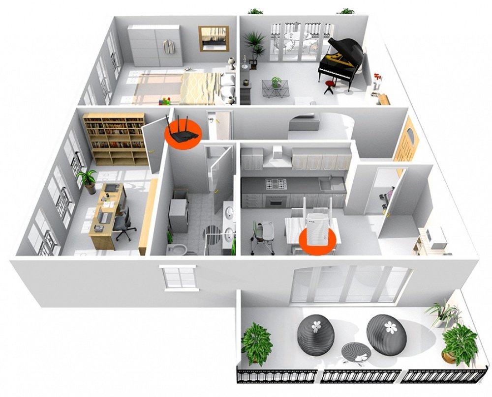 Розширювач WiFi-покриття TENDA A15 AC750, 2x2dBi