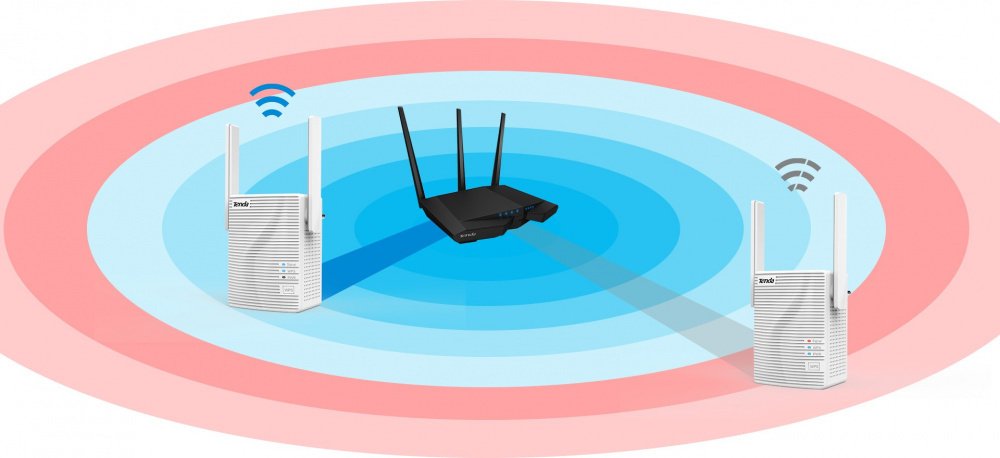 Розширювач WiFi-покриття TENDA A18 AC1200, 2x2dBi