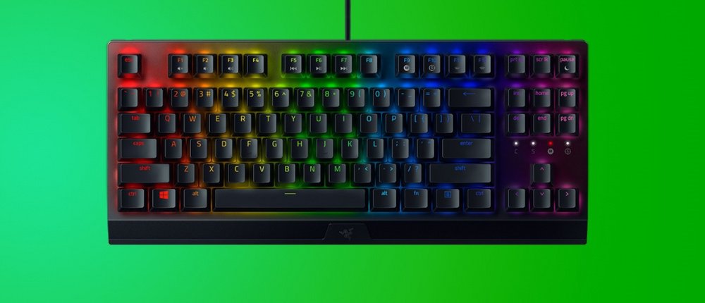 Ігрова клавіатура Razer BlackWidow V3 Tenkeyless Green Switch USB RGB, Black (RZ03-03490700-R3R1)