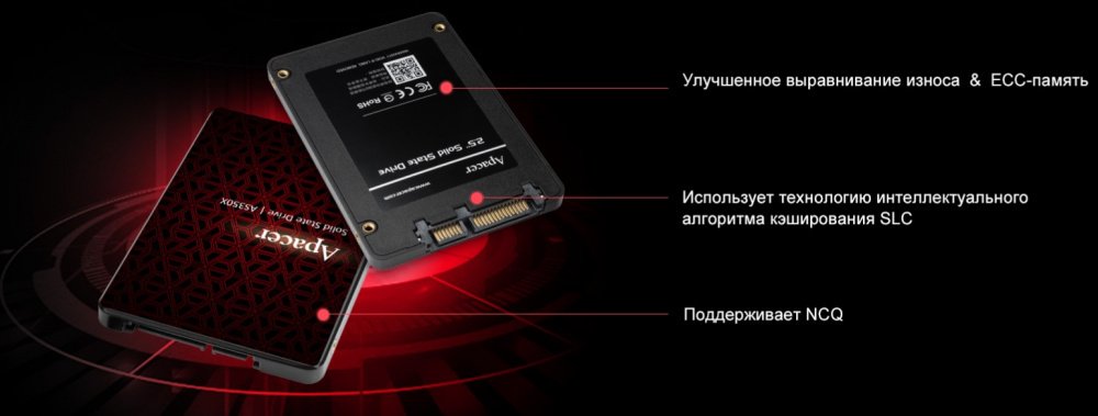 SSD накопичувач APACER SATA 2.5″ 256GB AS350X TLC (AP256GAS350XR-1)