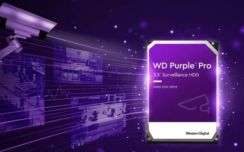 Жорсткий диск внутрішній WD 3.5″ SATA 3.0 10TB 7200 256MB Purple Surveillance (WD101PURP)