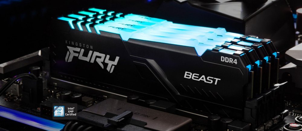 Пам’ять для ПК Kingston DDR4 3600 16GB KIT (8GBx2) FURY Beast RGB (KF436C17BBAK2/16)