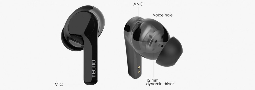 Навушники TECNO Hipods H3 Black (4895180768019)