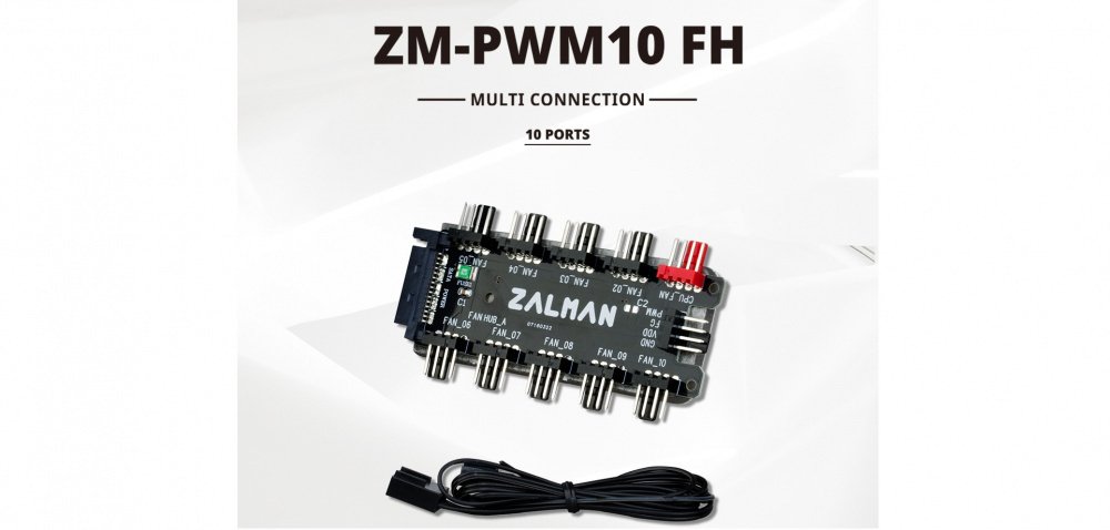 Контролер PWM ZALMAN ZM-PWM10 FH 10 вентиляторів, 3/4 pin, SATA