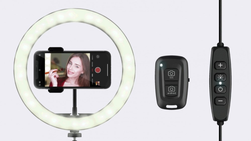 Штатив Trust зі світлодіодним кільцем Maku Ring Light Vlogging kit Black (24393_TRUST)