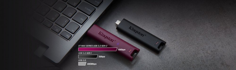 Накопичувач Kingston 256GB USB 3.2 Gen 2 DT Max Type-A (DTMAXA/256GB)