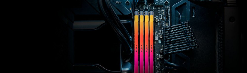 Оперативна пам’ять ПК Kingston DDR5 16GB 6000 FURY Renegade RGB (KF560C32RSA-16)