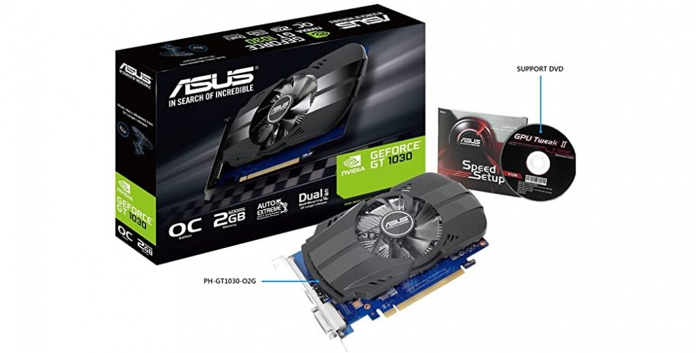 Відеокарта ASUS GeForce GT1030 2GB GDDR5 PH OC PH-GT1030-O2G (90YV0AU0-M0NA00)