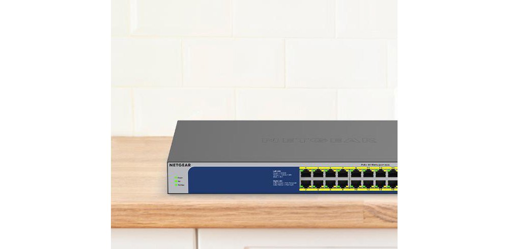 Комутатор NETGEAR GS524PP 24xGE PoE+(300Вт), некерований