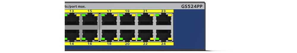 Комутатор NETGEAR GS524PP 24xGE PoE+(300Вт), некерований