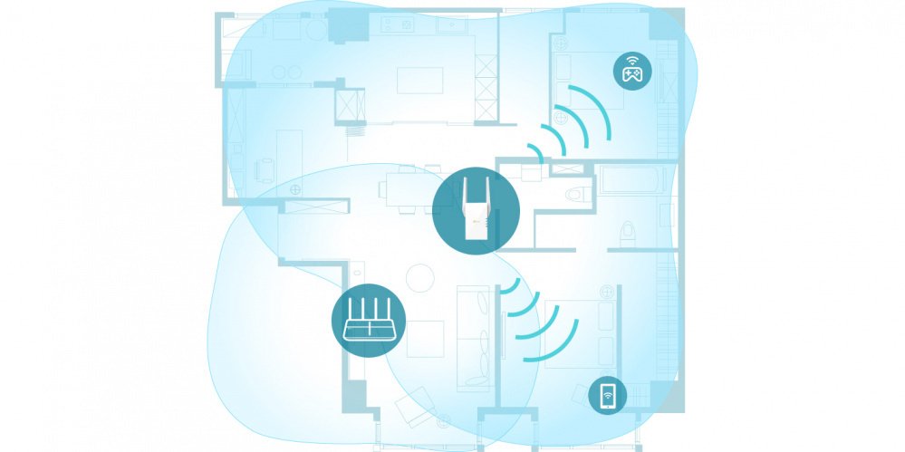 Повторитель Wi-Fi сигнала TP-LINK RE605X AX1800 1хGE ext. ant x2 MESH