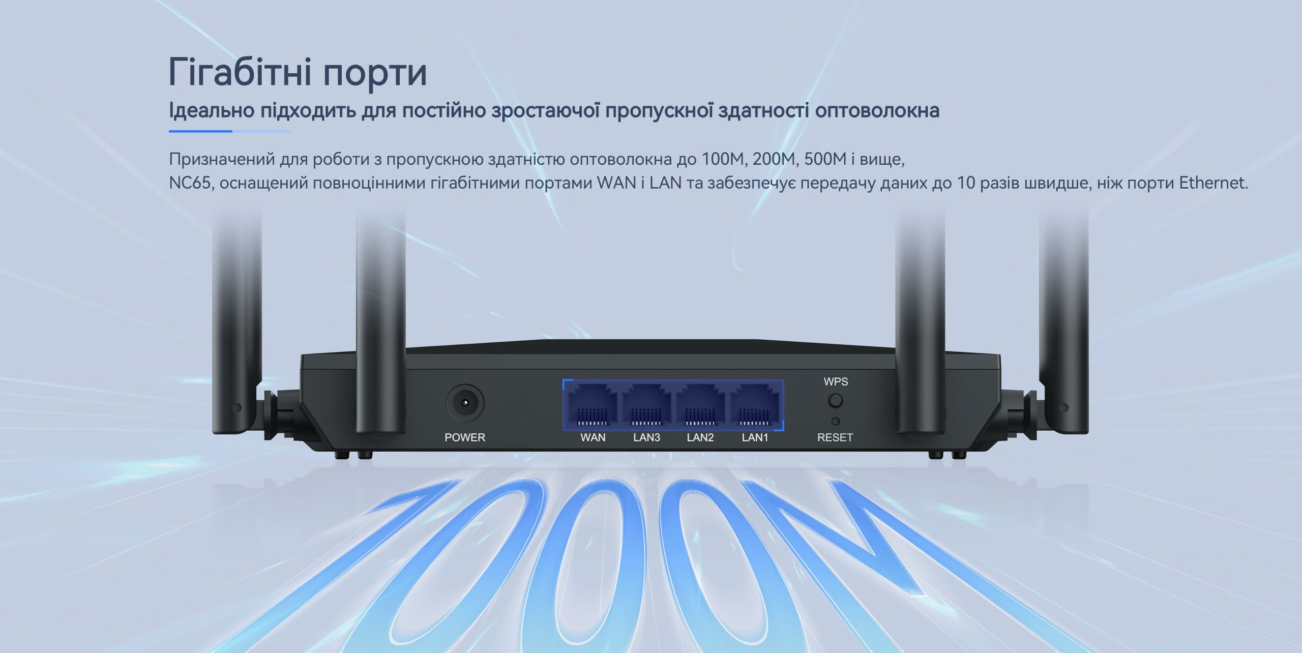 Маршрутизатор Netis NC65 AC1200, 3x GE LAN, 1x GE WAN, MESH (NC65)