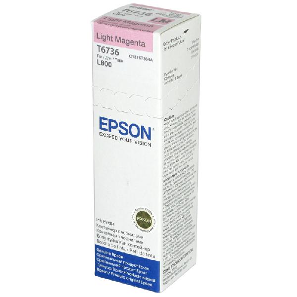 Контейнер с чернилами Epson T6736 EcoTank L1800/L800/L800/L805/L810/L850 light magenta