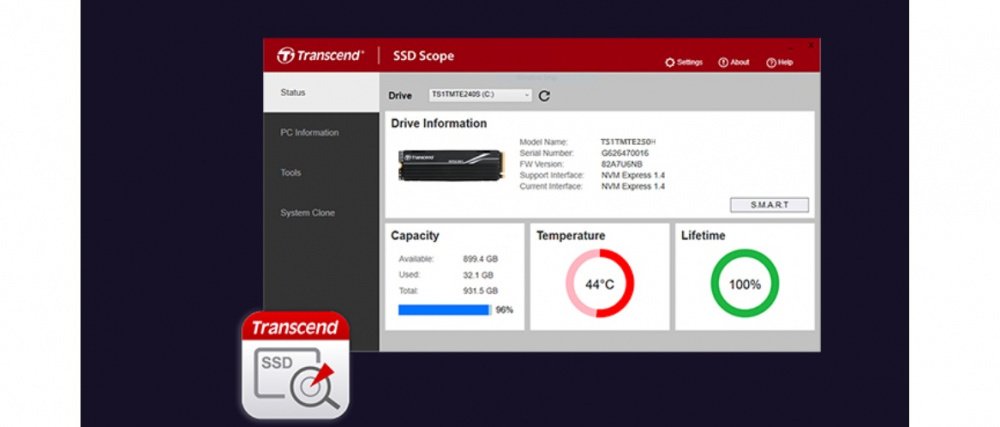 Накопичувач SSD Transcend M.2 2TB PCIe 4.0 MTE250H