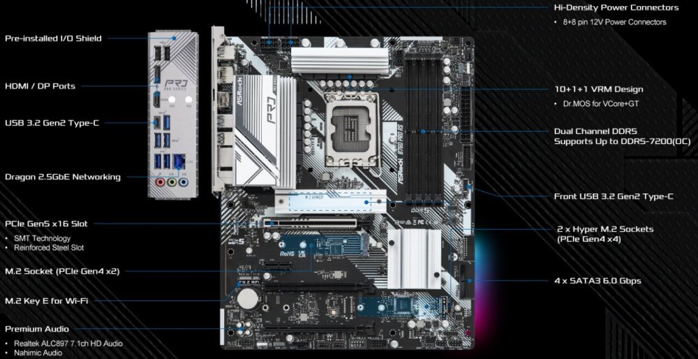 Материнська плата ASRock B760 PRO RS (B760_PRO_RS)