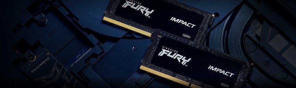 Пам’ять ноутбука Kingston DDR5 64GB KIT (32GBx2) 4800 FURY Impact (KF548S38IBK2-64)