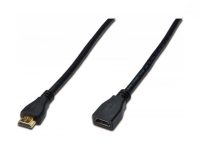 Кабель Digitus HDMI High Speed + Ethernet (AM/AF) 5.0m, Black (AK-330201-050-S)