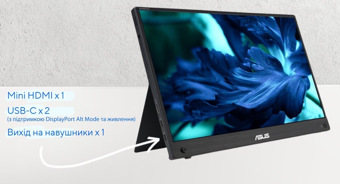 Монітор портативний 15.6″ ASUS MB16AHT ZenScreen Touch (90LM0890-B01170)