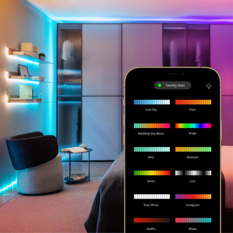 Smart LED Гірлянда Twinkly Dots Lights RGB 400 Gen II, IP44, 20м, прозорий кабель (TWD400STP-TEU)