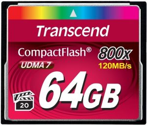 Карта пам'яті TRANSCEND CF 64GB 800X R120/W60 MB/s (TS64GCF800)