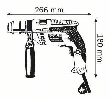 Дриль ударний Bosch GSB 13 RE, 600Вт, ШЗП 1.5-13мм, 0-2800об•хв, 1.8кг