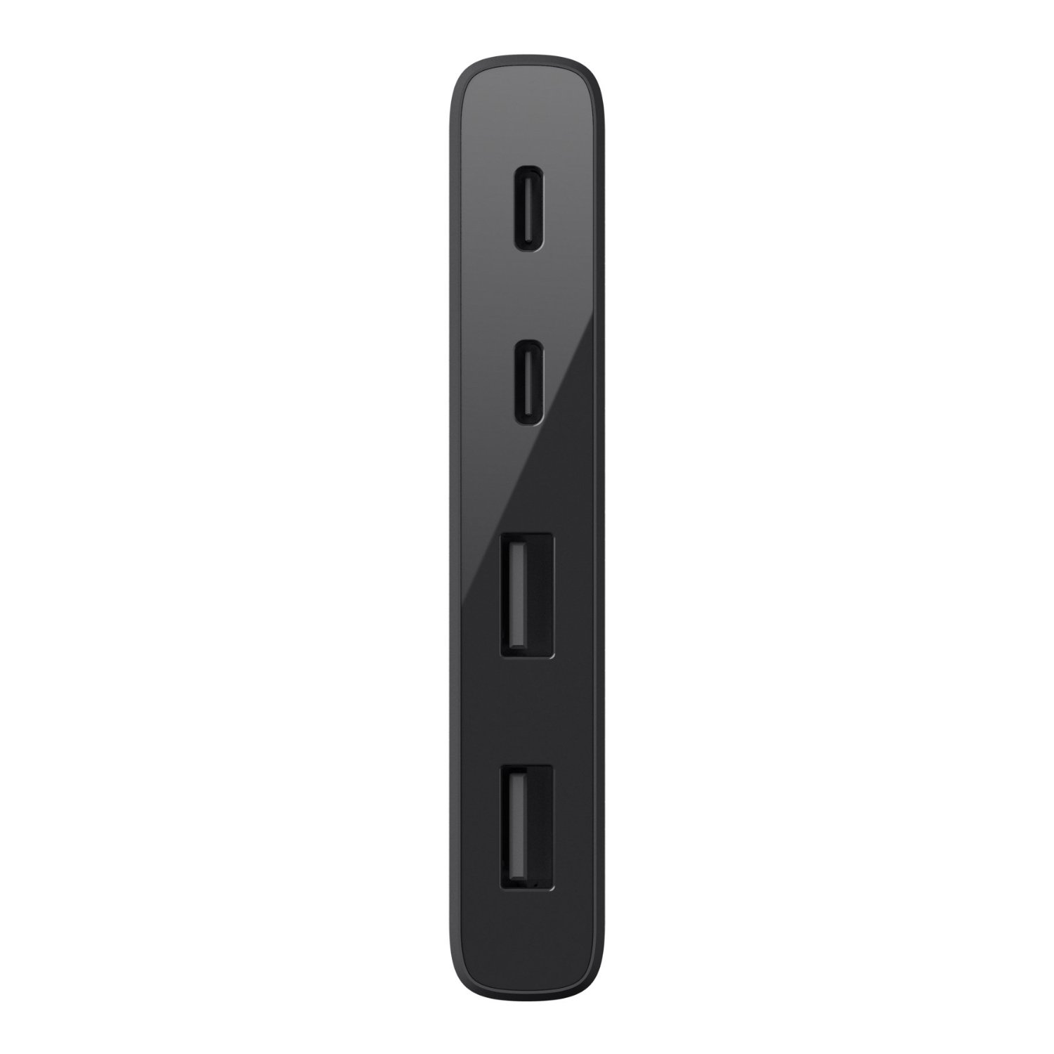 USB Хаб Belkin Travel Hub, 2 порти USB-C + 2 порти USB 3.0, без БЖ, Black (4 порти) (F4U090btBLK)