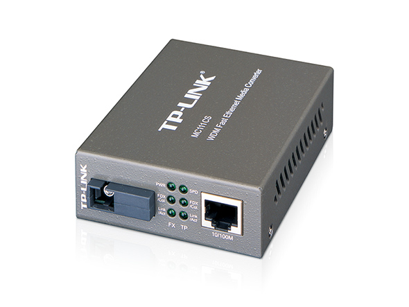 Медіаконвертер TP-LINK MC111CS 1xFE, 100Base-LX, SM, WDM, 20km, SC