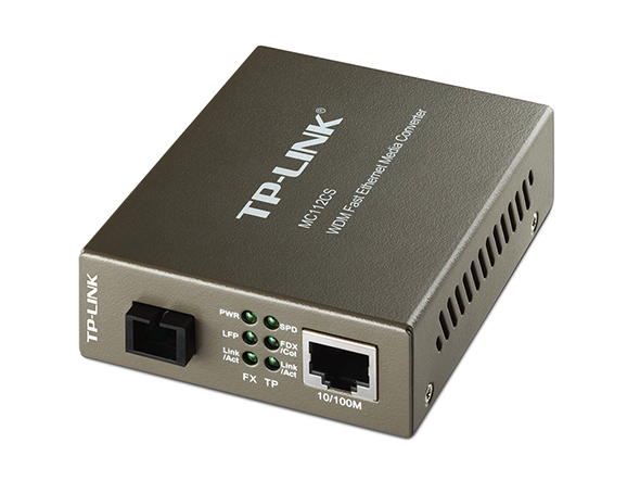 Медіаконвертер TP-LINK MC112CS 1xFE, 100Base-LX, SM, WDM, 20km, SC