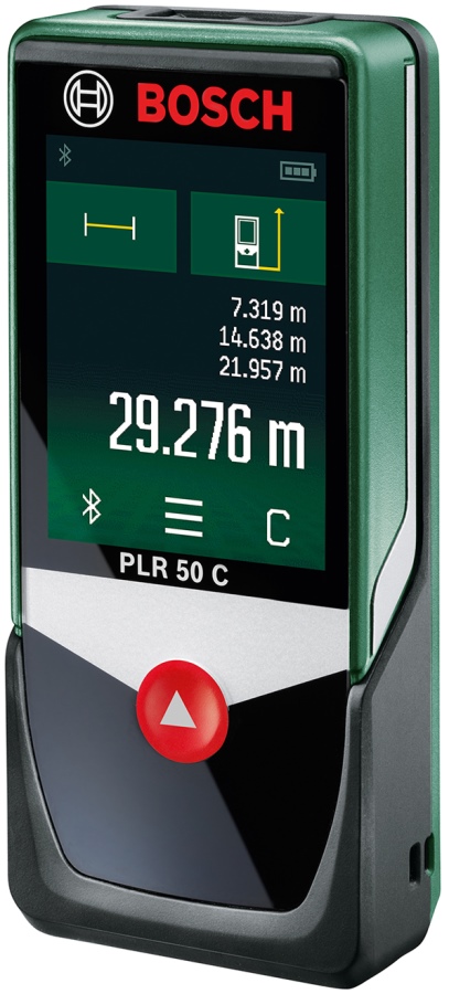 Далекомір лазерний Bosch PLR 50 C, 0.05–50м,  ±2.0мм, Bluetooth