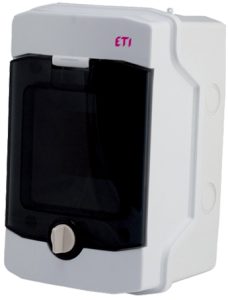 Пластиковий щит ETI, ECH 4G (4 модулі, зовнішнього виконання IP65)