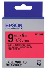 Картридж зі стрічкою Epson LK3RBP принтерів LW-300/400/400VP/700 Pastel Blk/Red 9mm/9m (C53S653001)