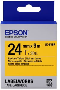 Картридж зі стрічкою Epson LK6YBP принтерів LW-700 Pastel Blk/Yell 24mm/9m (C53S656005)