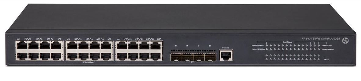 Комутатор HPE Aruba 5130, 24xGE, 4xSFP+ Ports, LT Warranty