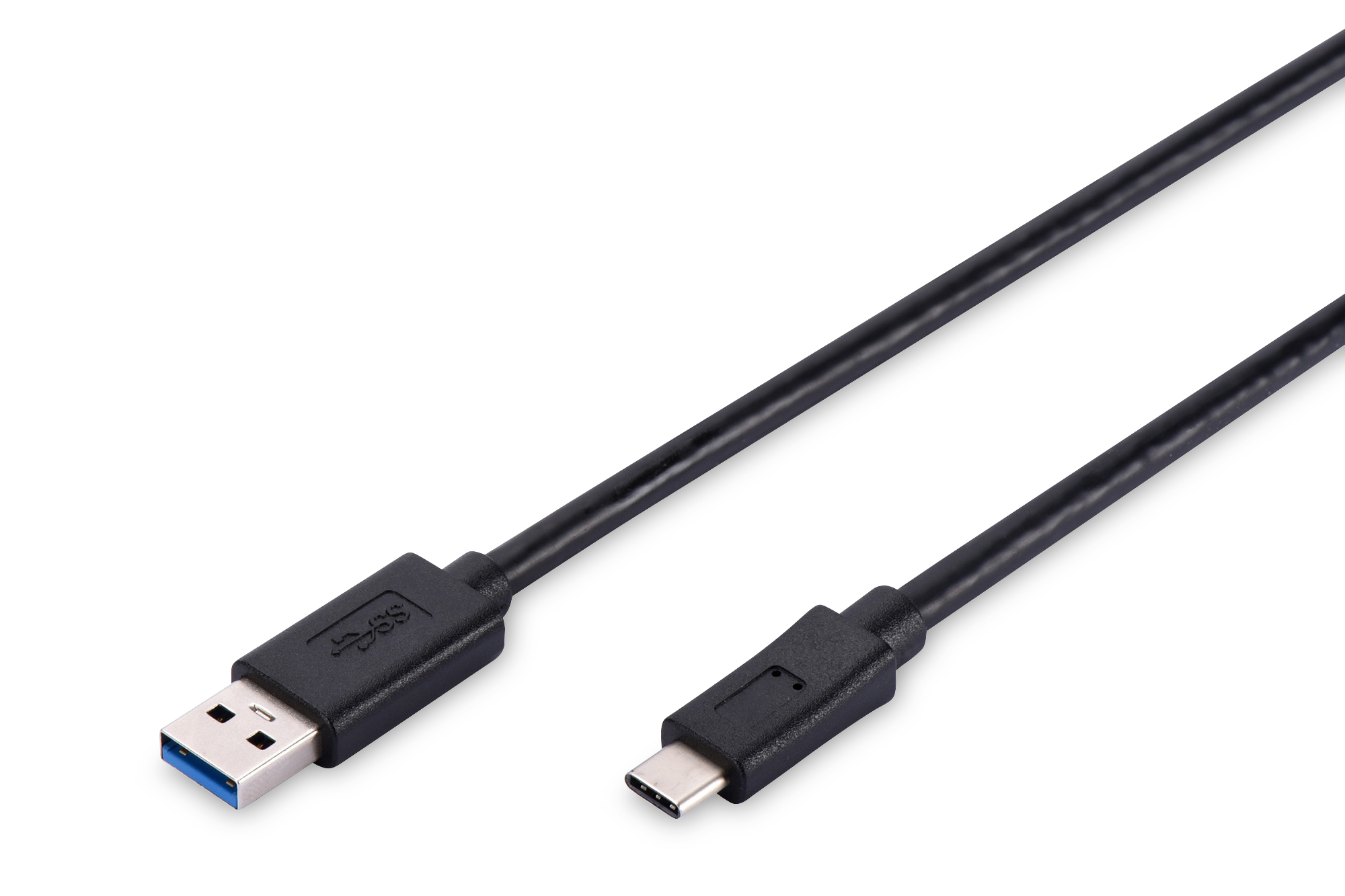 Кабель Assmann USB-A – Type-C 1m Black (AK-300136-010-S)