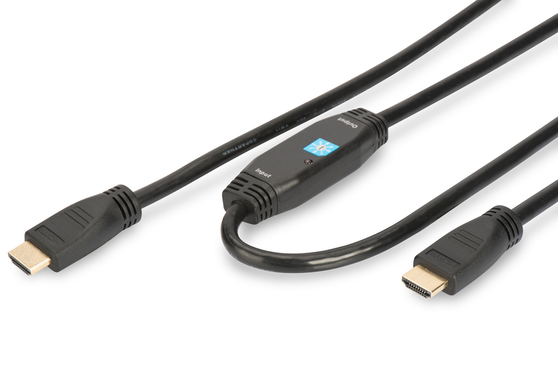 Кабель ASSMANN HDMI High speed із підсилювачем (AM/AM) 30m, Black (AK-330105-300-S)