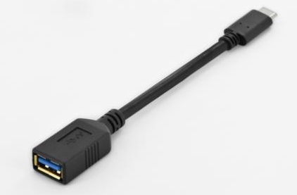 Адаптер Assmann USB-A для Type-C 0.15m Black (AK-300315-001-S)