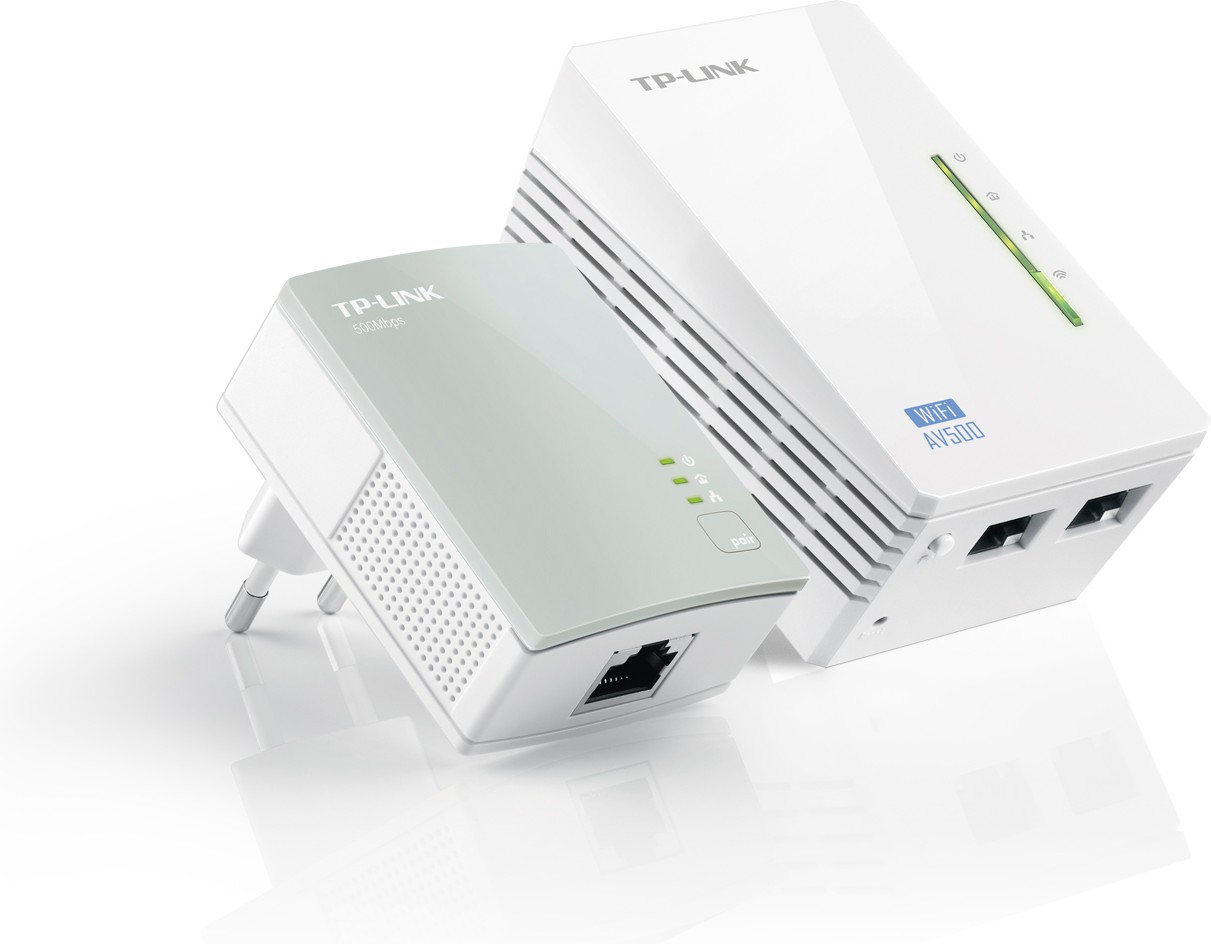 Комплект Адаптерiв Powerline TP-LINK TL-WPA4220KIT AV600, N300, (TL-WPA4220 1шт, TL-PA4010 1шт)